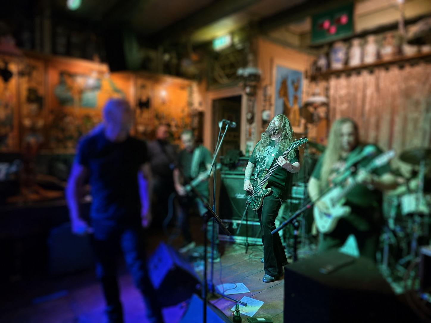 That's me playing bass last Saturday.